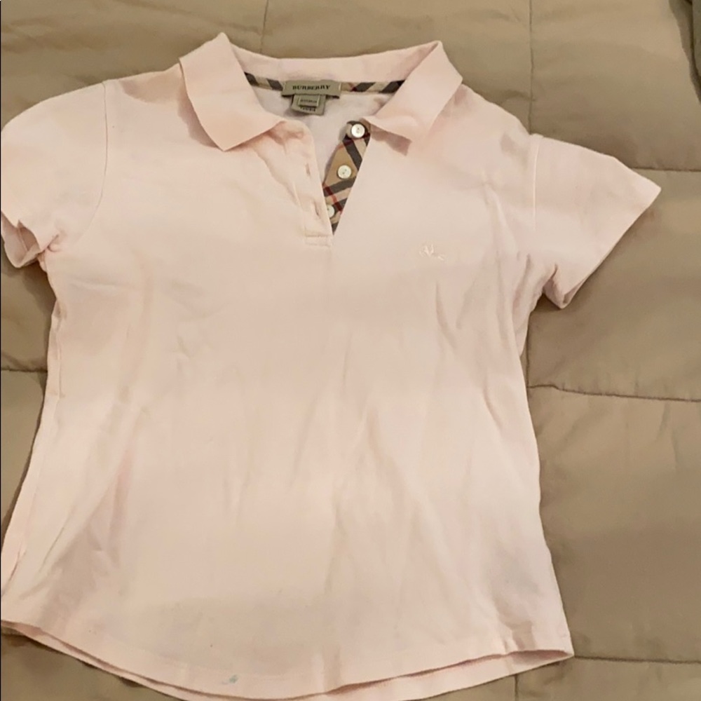 Girls Burberry polo shirt.